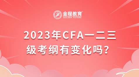 2023年CFA一二三级考纲有变化吗？