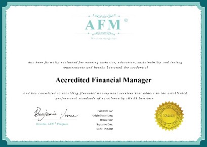 AFM国际注册财富规划师证书