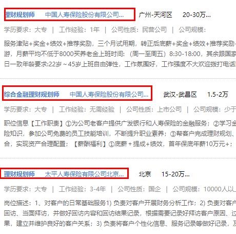 理財(cái)規(guī)劃師薪資