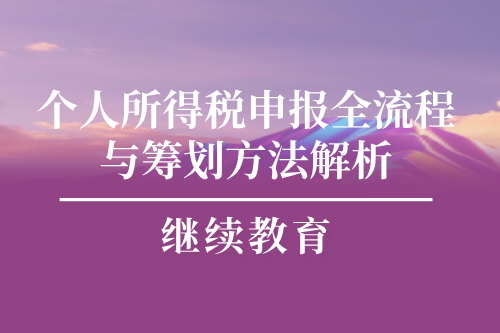 個人所得稅申報全流程與籌劃方法解析