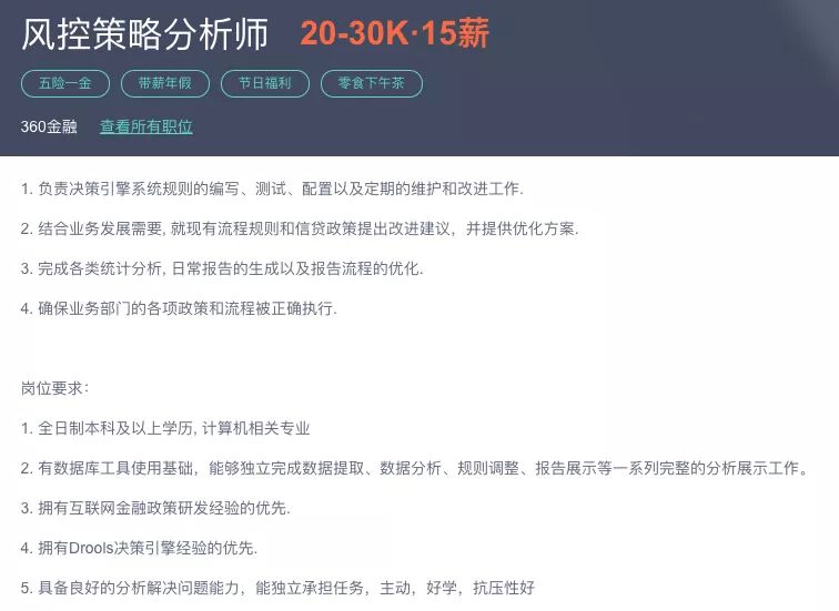 風控策略分析師