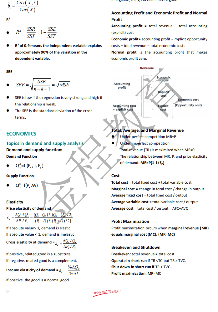 金程CFA一級公示表