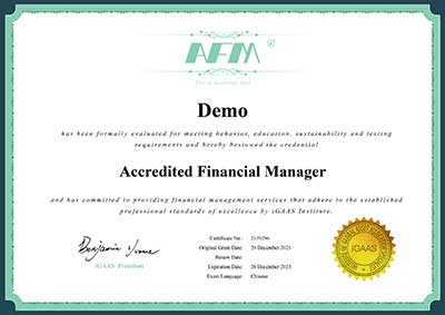 AFM英文證書