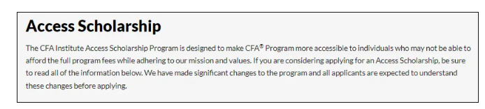 CFA勵(lì)志獎(jiǎng)學(xué)金