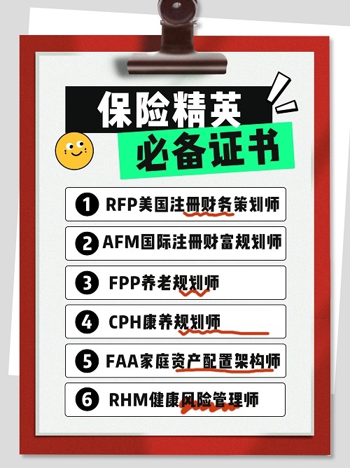 保險(xiǎn)精英必備證書(shū)