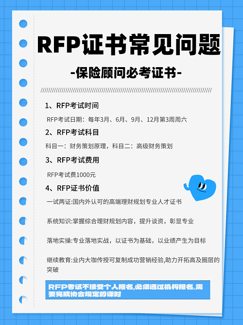 RFP證書報(bào)考常見問題