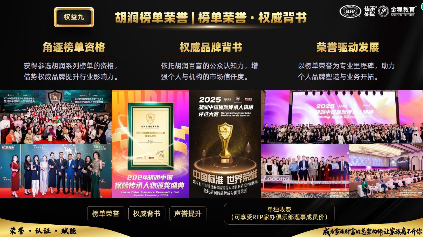 胡潤榜單榮譽(yù)：榜單榮譽(yù)權(quán)威背書