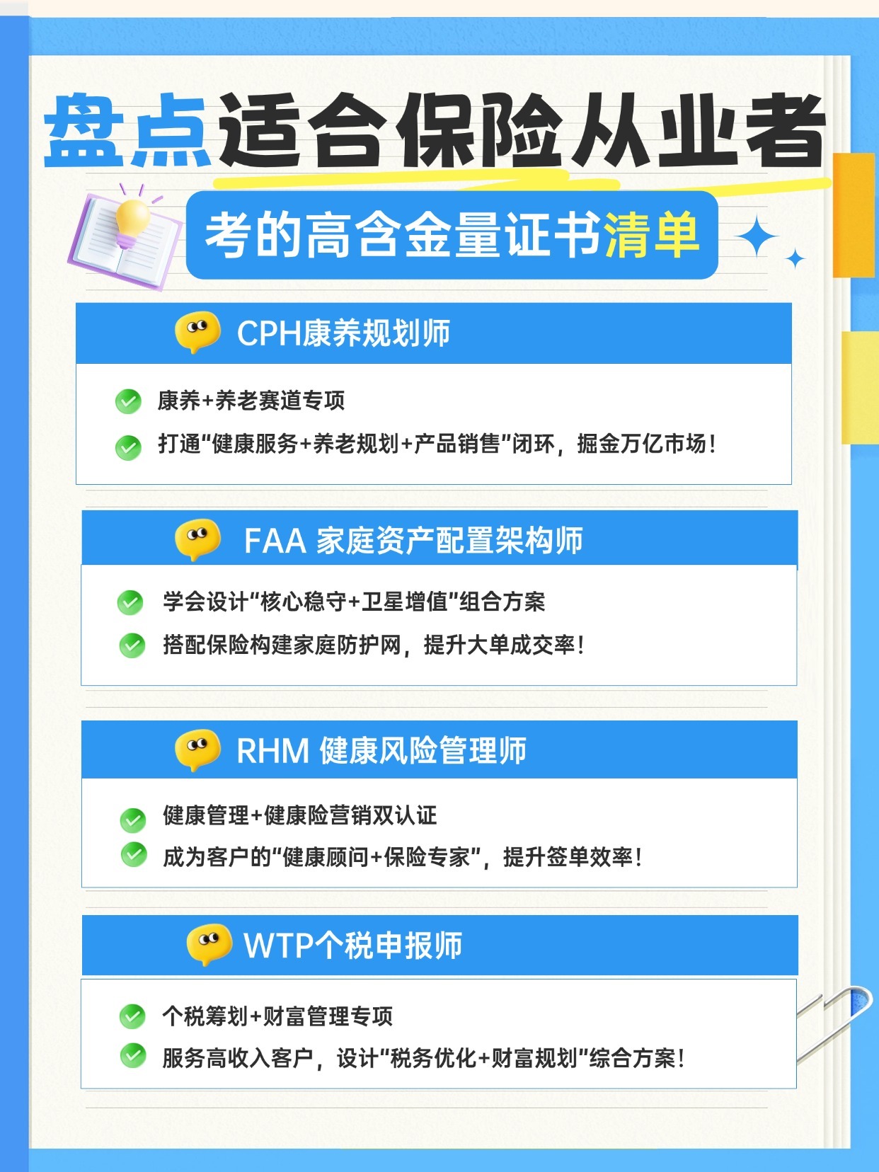 保險(xiǎn)考證清單