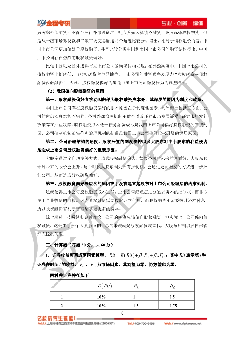 2020考研復(fù)旦大學(xué)431金融學(xué)綜合真題及答案解析