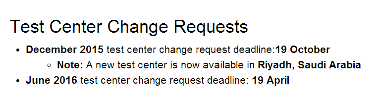 CFA考試考點(diǎn)更改,CFA考點(diǎn)的變更請(qǐng)求