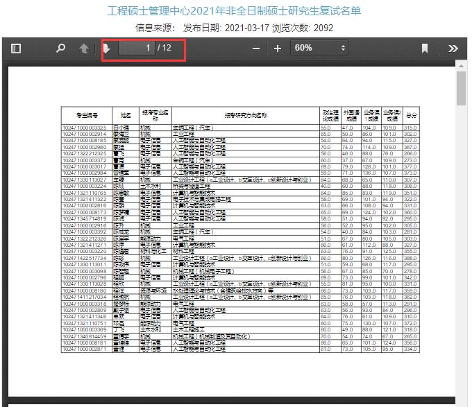 同濟(jì)大學(xué)2021年碩士研究生復(fù)試名單匯總