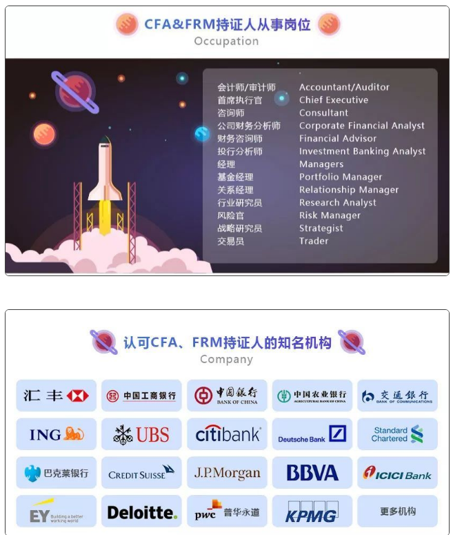 FRM和CFA持證人從事崗位