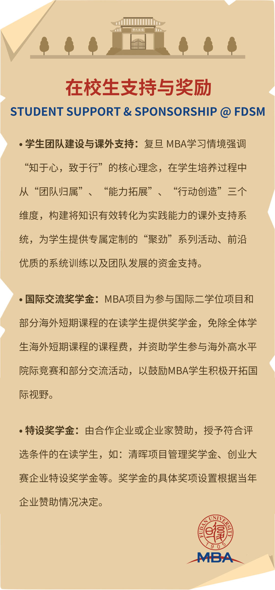 復(fù)旦大學(xué)2022MBA獎學(xué)金政策來了！