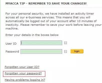 請(qǐng)點(diǎn)擊忘記密碼按鈕
