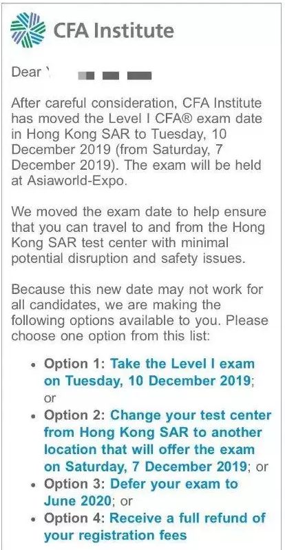 CFA協(xié)會延考