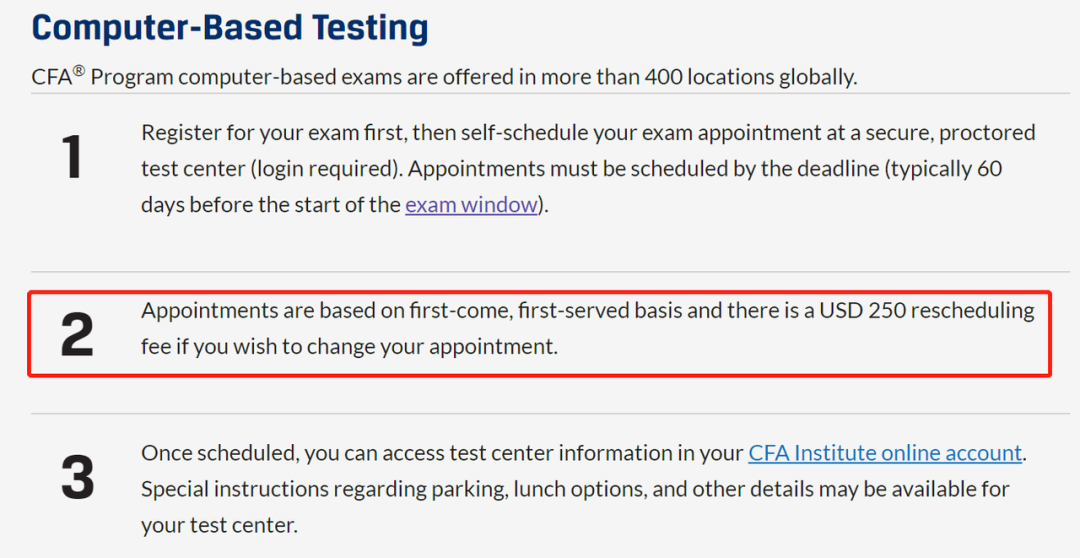 CFA考試地點