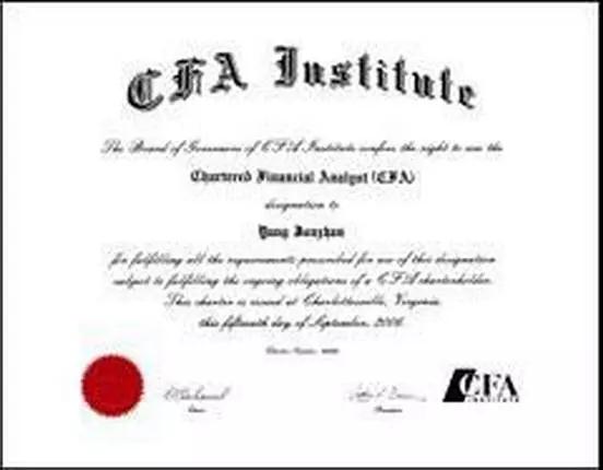 CFA證書