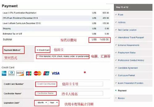 2021年CFA報名時間