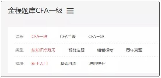 CFA一級題庫