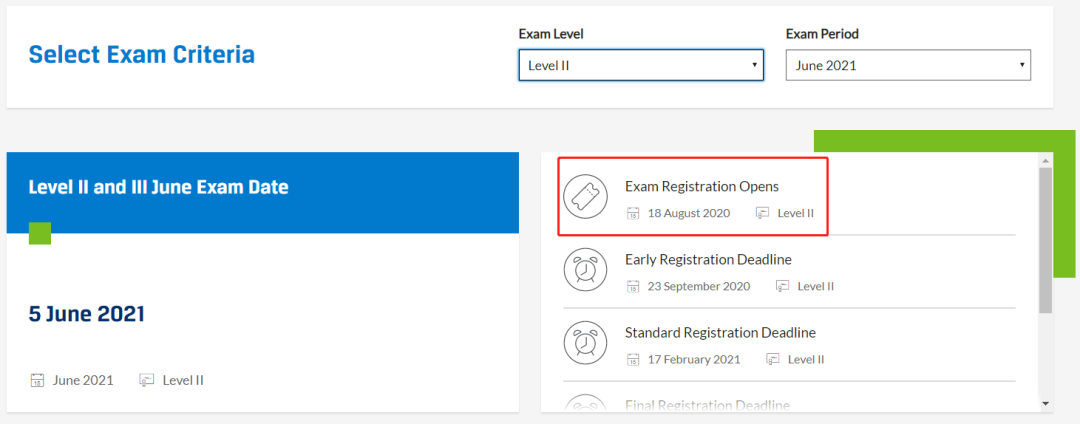 2021年CFA報名時間