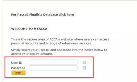 輸入自己的ACCA ID和密碼，點(diǎn)擊Login