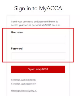 輸入自己的ACCA ID和密碼，點(diǎn)擊Login