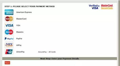 選擇您所需的繳費(fèi)方式(可以選擇使用銀聯(lián)或支付寶)