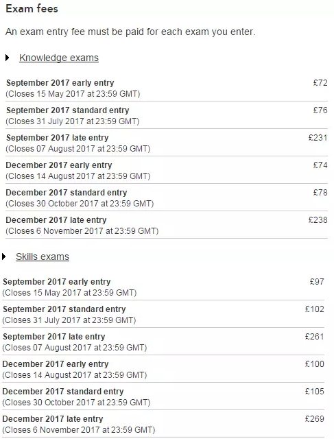 !12月ACCA報名費用