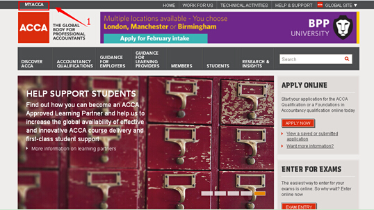 A. 登錄ACCA官網(wǎng)