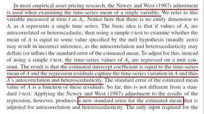  Newey-West調(diào)整