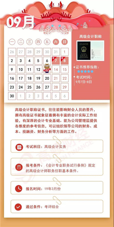 2019年考證時(shí)間表