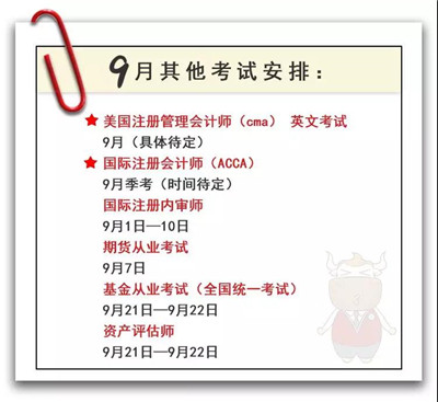 2019年考證時(shí)間表