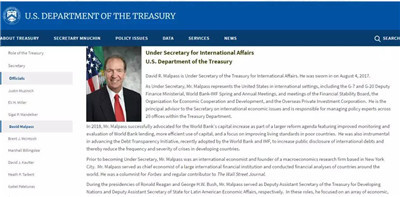 世界銀行新行長馬爾帕斯