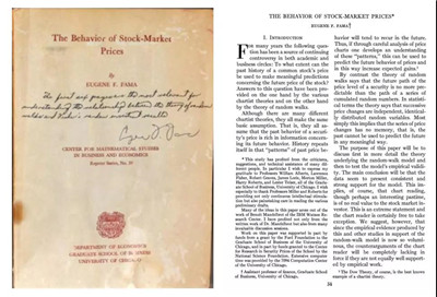 現(xiàn)代金融之父Eugene Fama