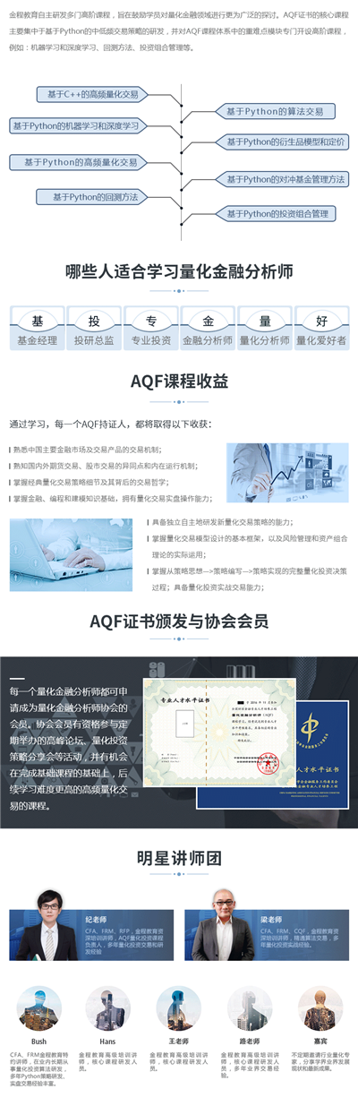 量化金融分析師AQF