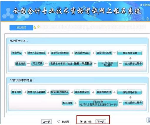 詳細(xì)查看是否報(bào)名流程，點(diǎn)擊下一步