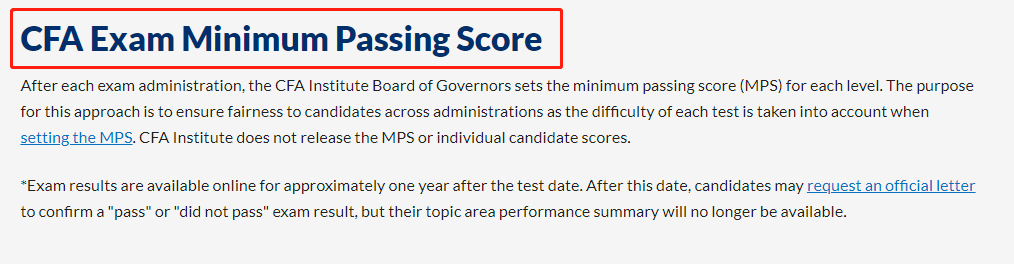 CFA考試成績(jī)公布