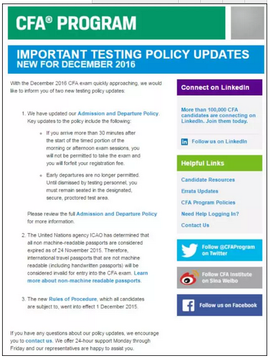 CFA官網(wǎng)截圖