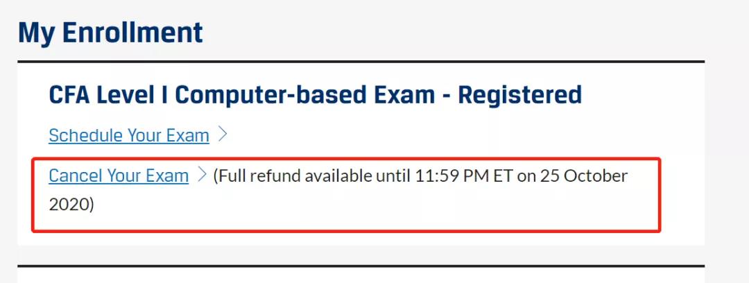 CFA可以申請退費嗎