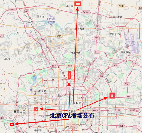 北京cfa考場地址