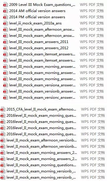 2009-2017CFA歷年MOCK預(yù)覽2