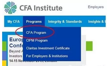 點(diǎn)擊首頁CFAProgram 標(biāo)簽