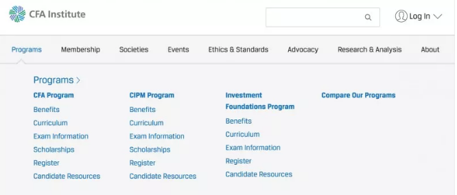 第一步 登入CFA報(bào)名頁(yè)面