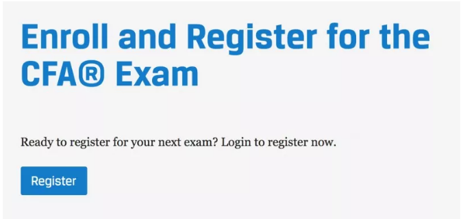 登入CFA官網(wǎng)，進(jìn)入program，點(diǎn)擊下圖的register