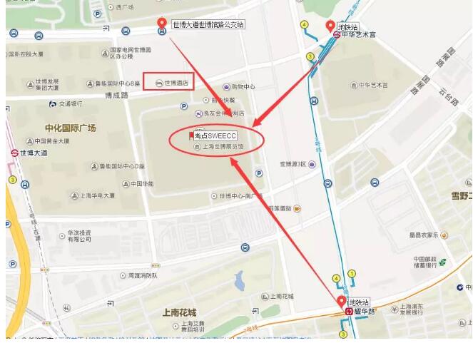 sourcing 上海跨国采购会展中心 上海市普陀区光复西路2739号路线