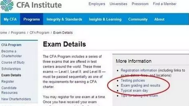 點(diǎn)擊右部 Examgrading and results 標(biāo)簽