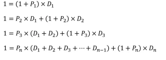 為了方便理解，我們把上述公式都用Discount factor表示