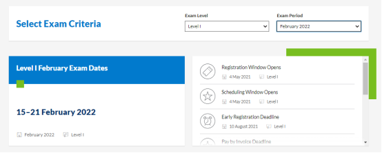 cfa考試報(bào)名時間