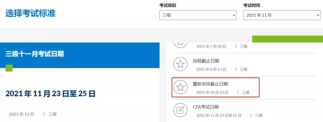 cfa考試時(shí)間