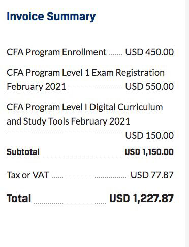 CFA早鳥價和標準報名費用相差多少錢